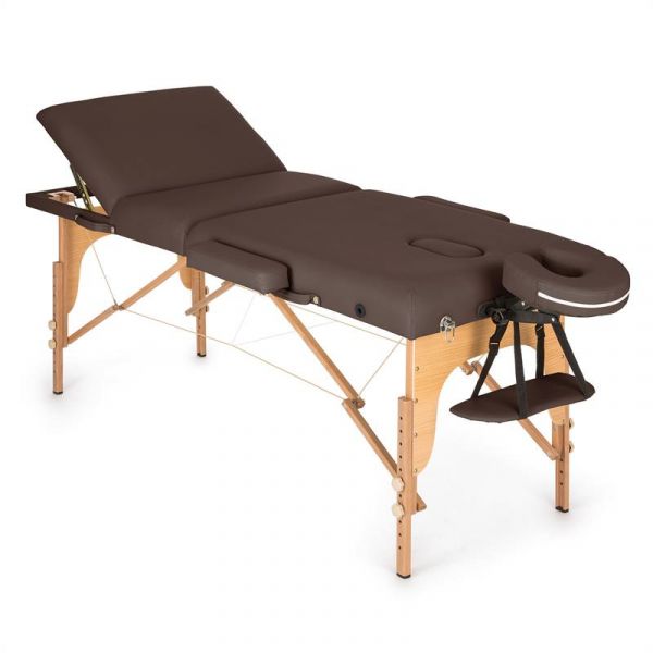 Klarfit Mt 500 Mesa de Massagem 210cm 200kg Acolchoada Dobrável Castanho Castanho