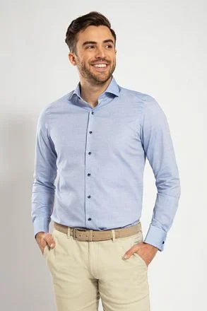 Suitable Overhemd Dubbel Manchet Blauw DM24-04 kopen
