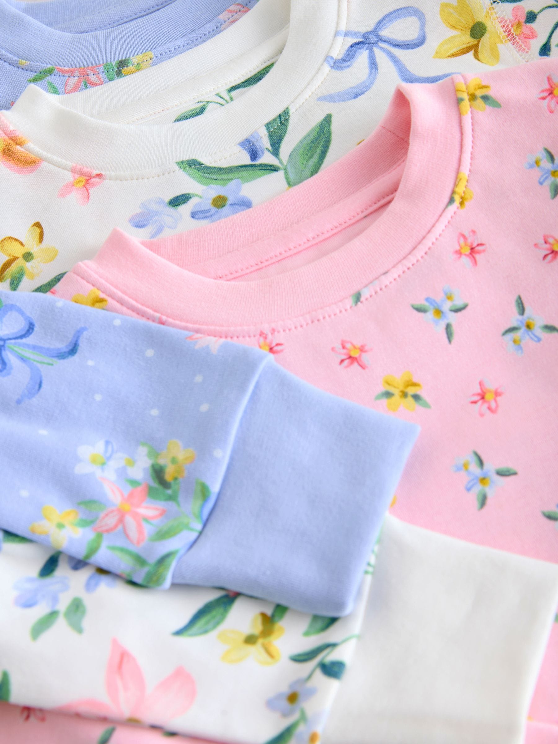 Roze/blauw - Verpakking van 3 knusse pyjama's (9 mnd-16 jr)