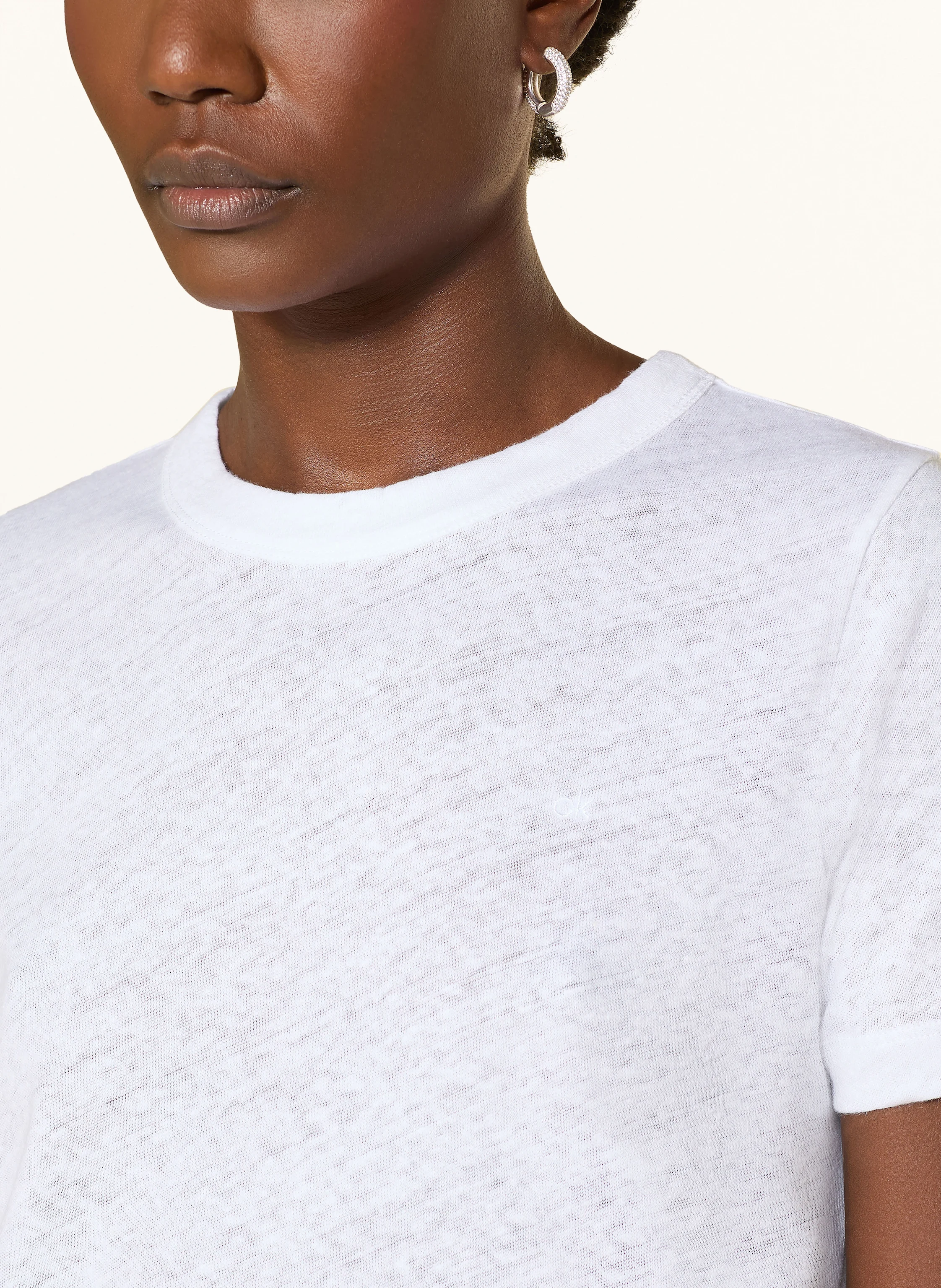 Calvin Klein Strickshirt mit Leinen