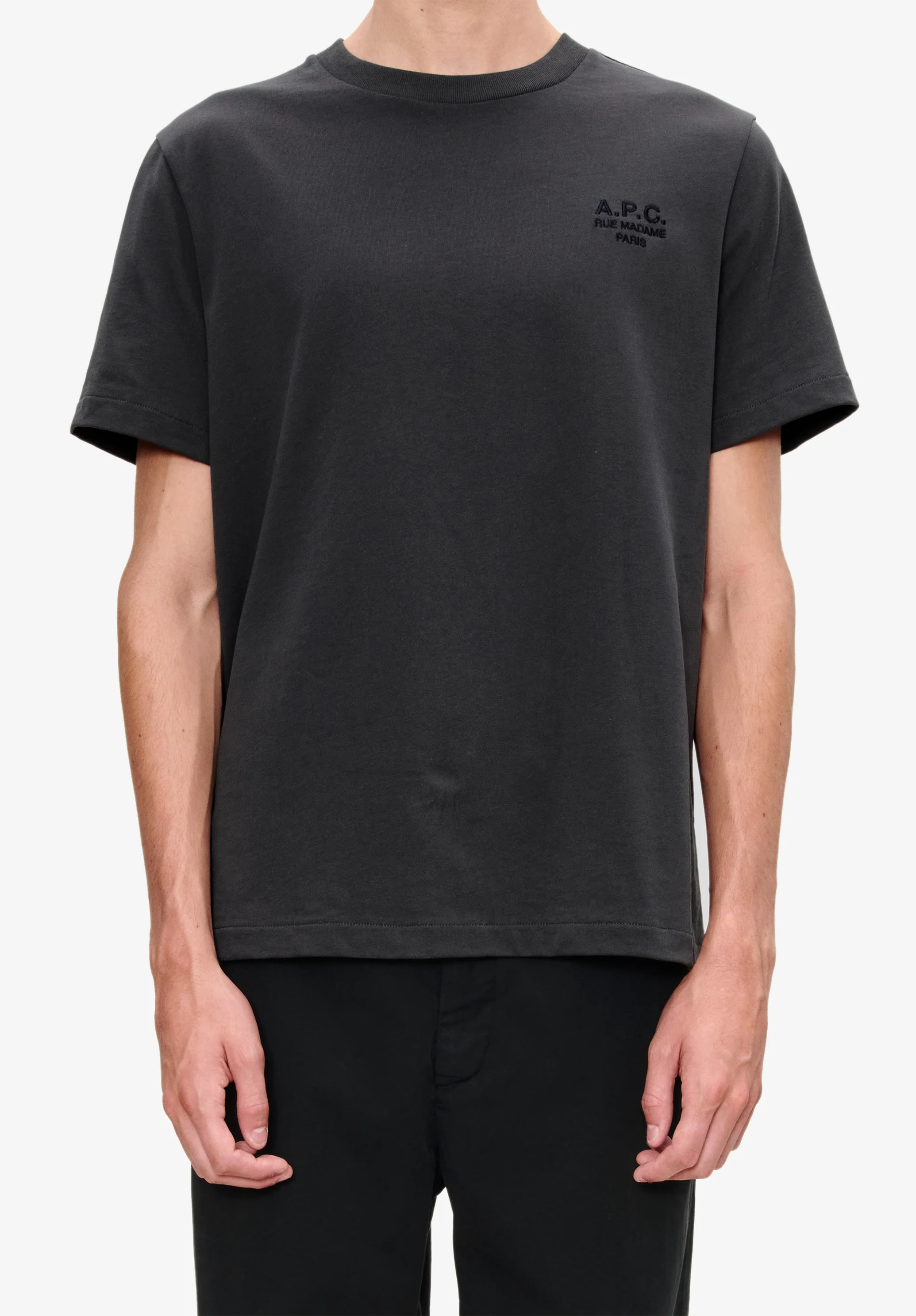 t-shirt standard rue madame GOTS - Faux noir/noir