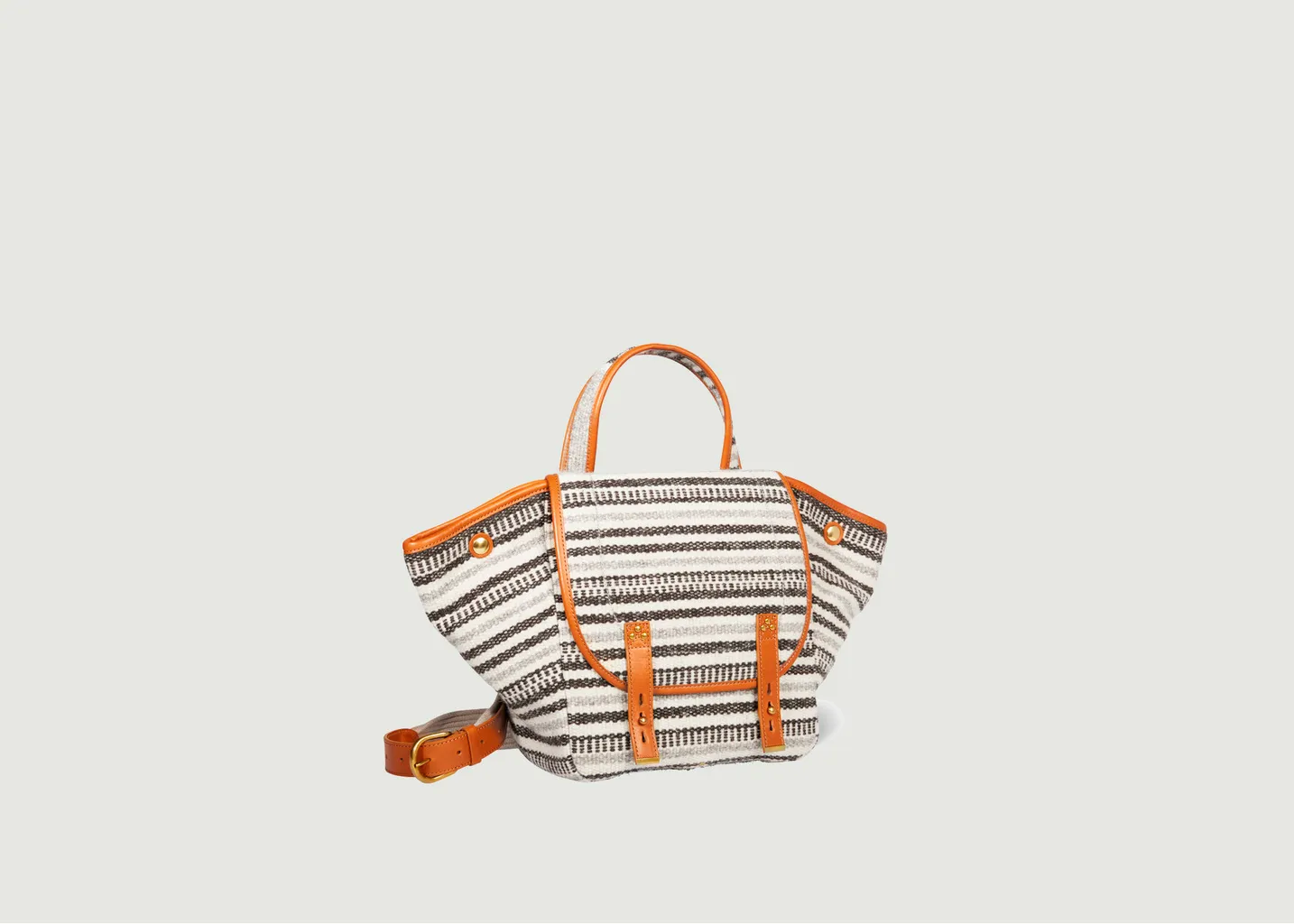 Sac cabas en laine et cuir Stan Panier M Jérôme Dreyfuss