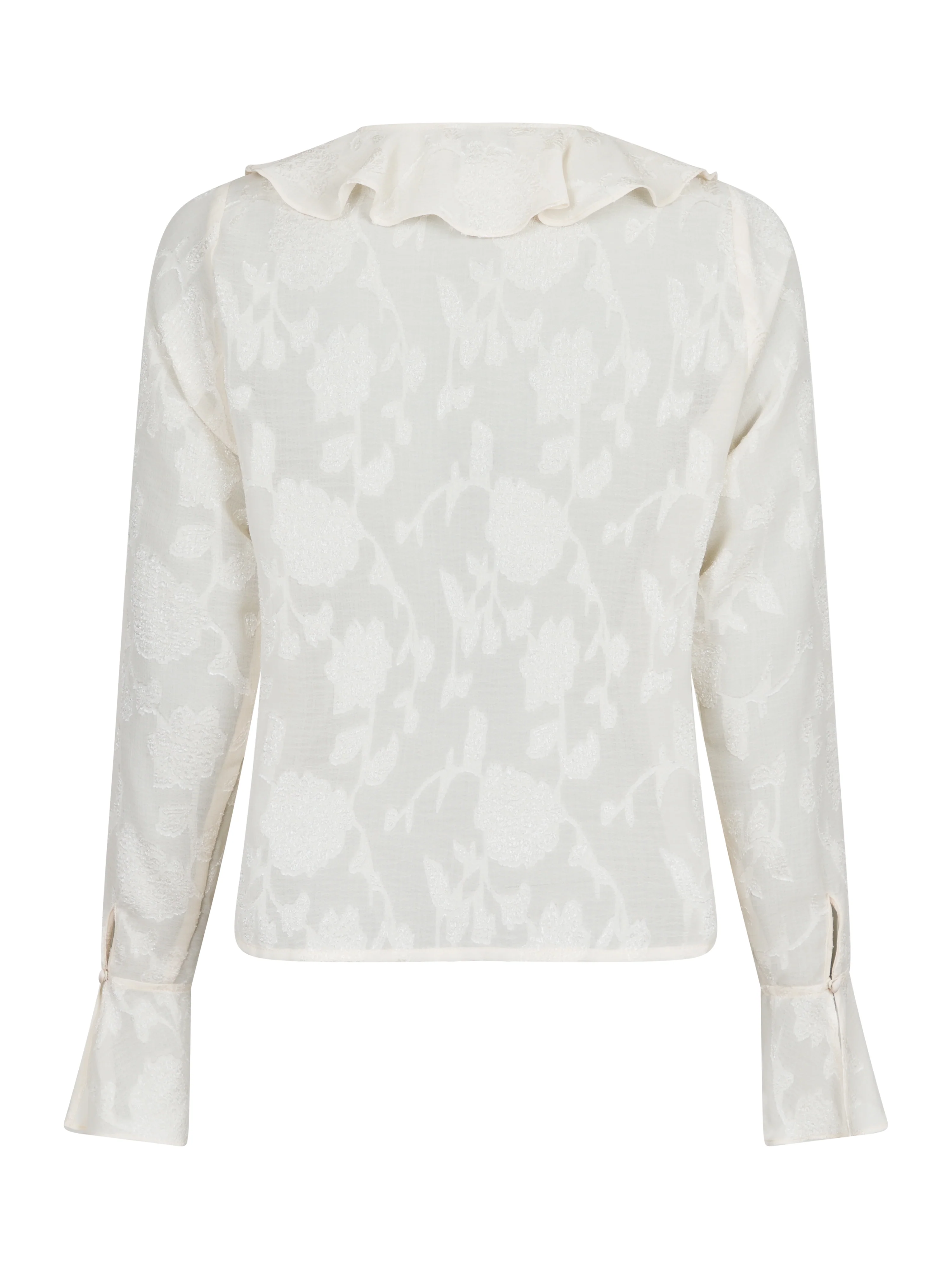 Neo Noir  Anika Burnout bluse - Ivory