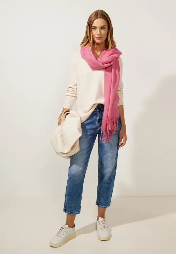 Herringbone Schal - light peony pink
