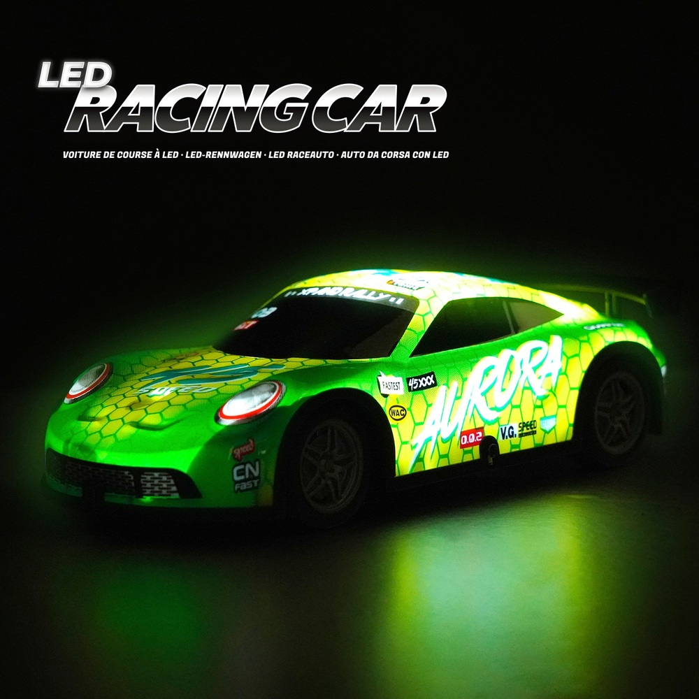 1:22 Mini-Rennwagen mit LED-Fernsteuerung, 2,4 GHz