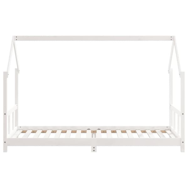 vidaXL Barnesengeramme hvit 90x200 cm heltre furu