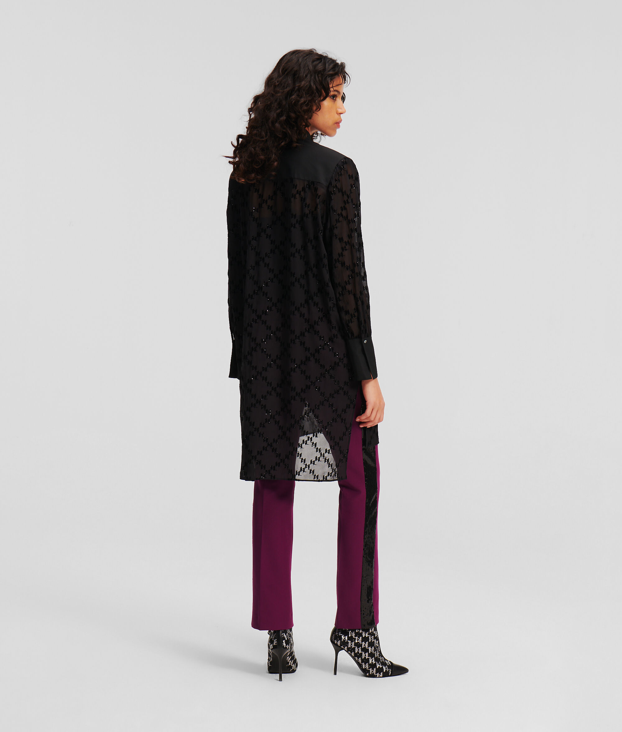 CHEMISE TUNIQUE KL MONOGRAM SCINTILLANTE