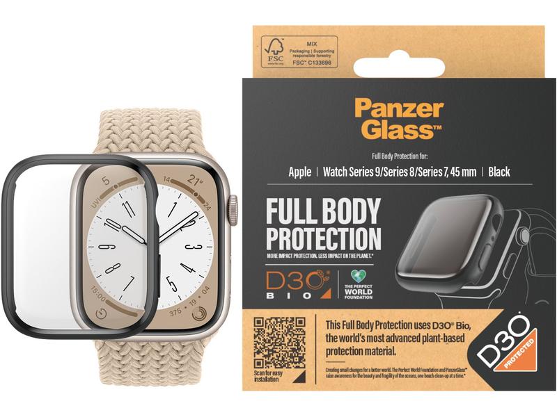 Panzerglass Full Body Apple Watch 2023 Series 9 45 mm Tansp Full-Body-Displayschutz D30 für die Apple Watch 2023 Series 9 45 mm