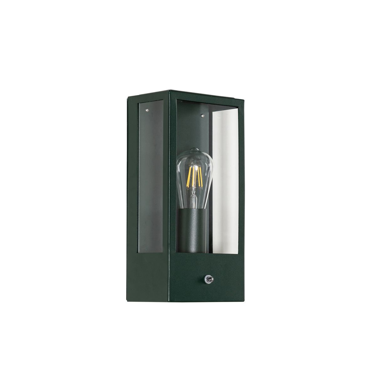 Buiten wandlamp donker groen met schemersensor IP44 - Rotterdam