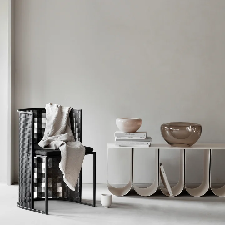Kristina Dam Studio - Opal Schale, H 13 x Ø 25 cm, beige opal