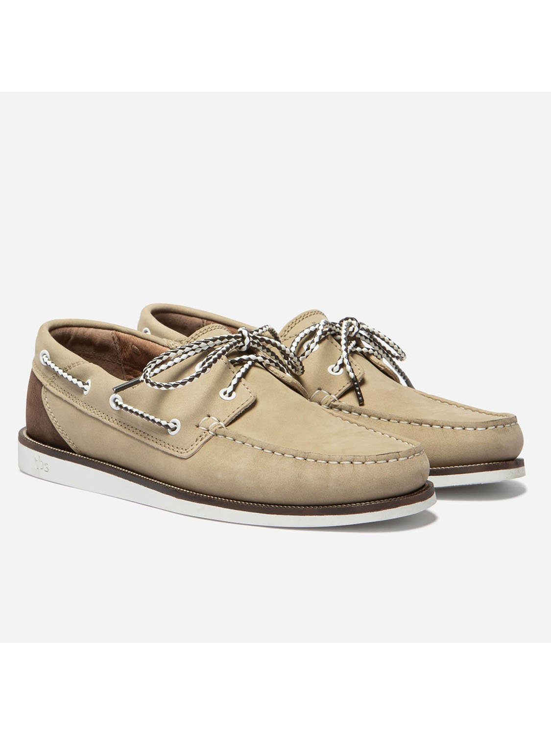 Chaussures Bateau Homme Cuir Beige