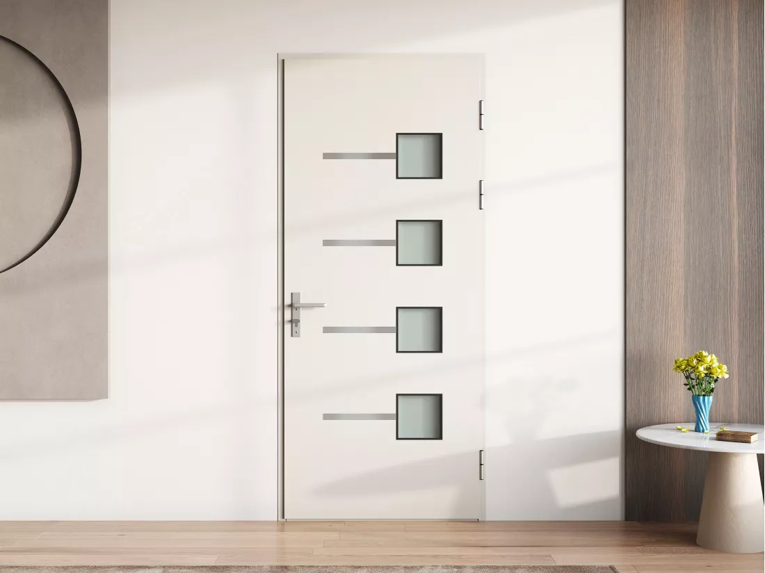 Porte d'entrée en aluminium H218 x L96 cm anthracite - poussant gauche - AMARES