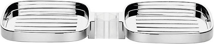 Double porte savon pour barre de douche chromé Hansgrohe Casetta