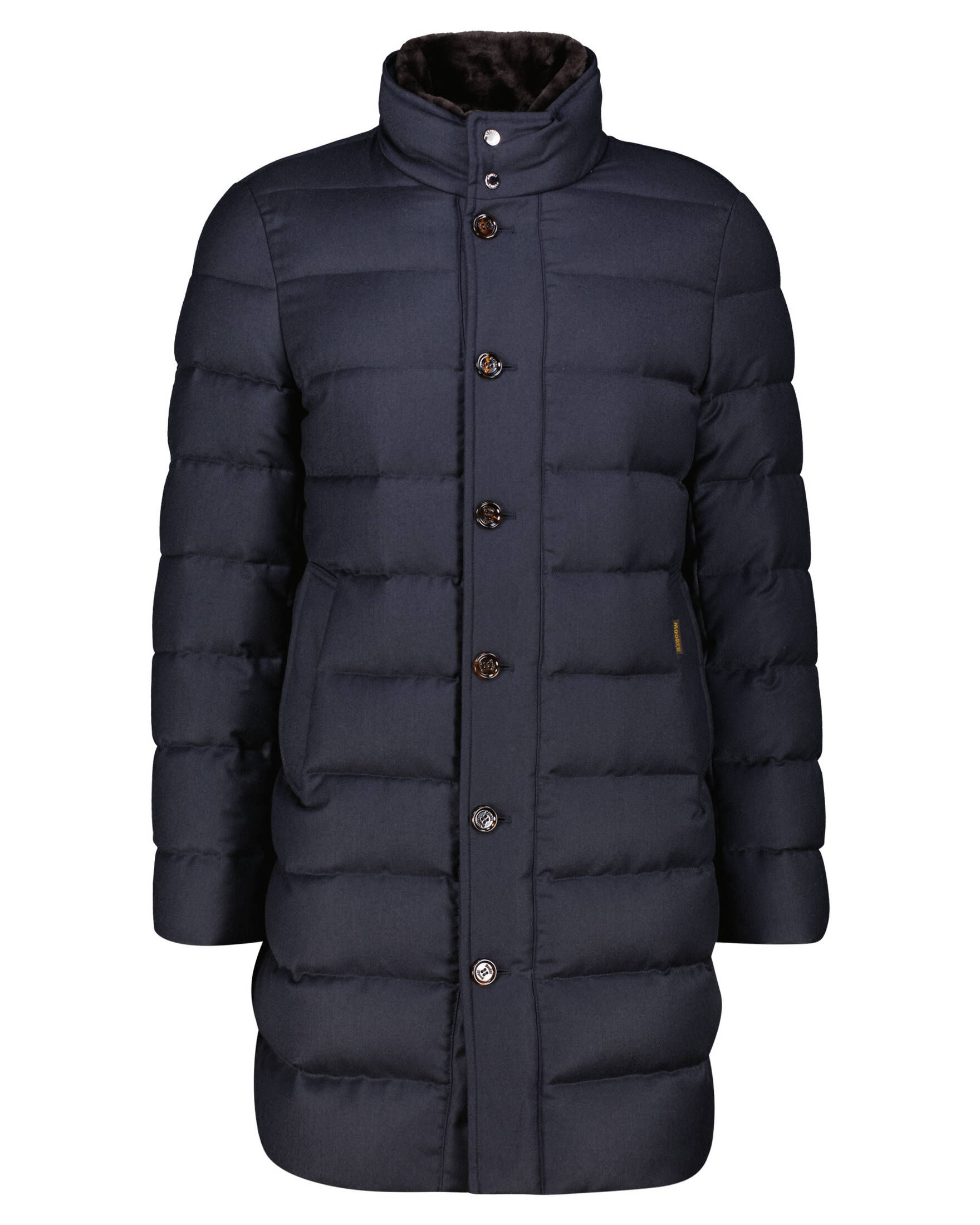 Moorer| Herren Daunenjacke ALFIERI-FUR-L lang aus Schurwolle