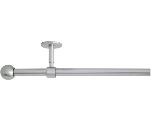 Uitschuifbare gordijnroedeset, 2-in-1, RVS-look, 120-210 cm, Ø 16/19 mm