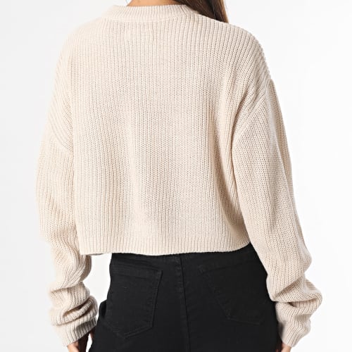Pull Crop Femme Malavi Beige