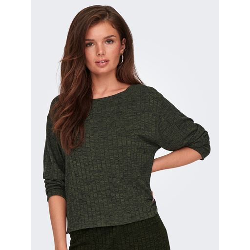 JDY Inez Rib Striktrøje, Winter Moss, XL