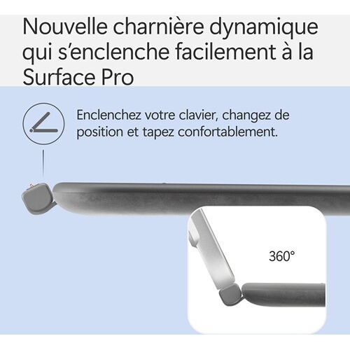 Clavier pour tablette Microsoft Surface Pro 12 pouces - Ardoise