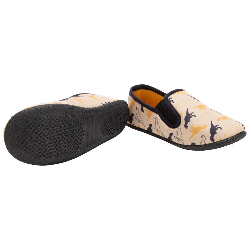 Chaussons bas imprimé dinosaures pour garçon - Beige