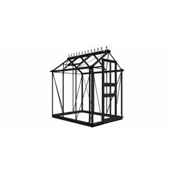 Tuinkas Royal Well Birdlip 46 zwart gecoat met 3mm veiliheidsglas