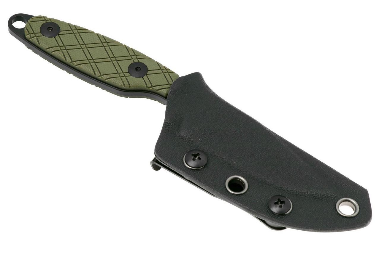 Kizer Vanguard Muskrat KZ1064A1 Black D2, Green G10, vaststaand mes, Derek Sharon design