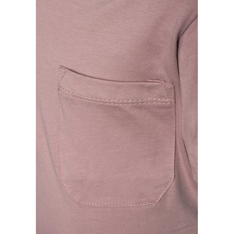 New Life T-Shirt TEE - CREW NECK PATCH POCKET rosa