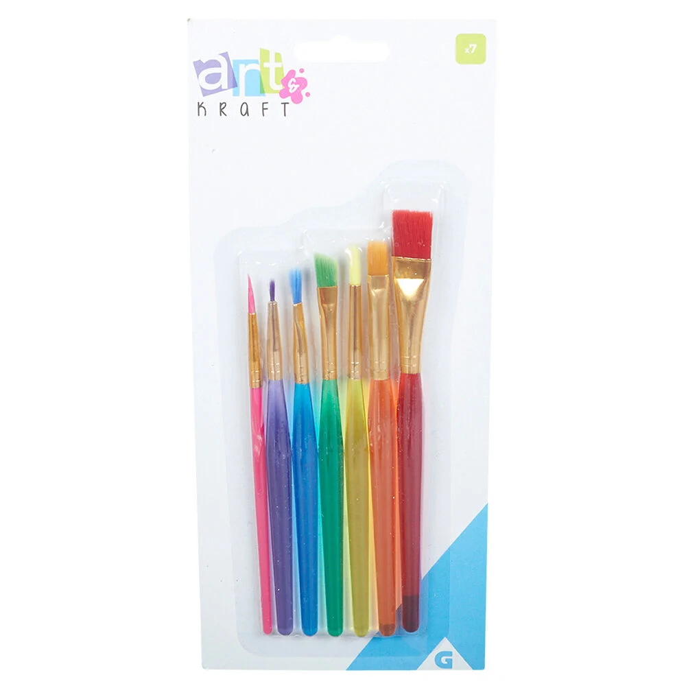 Pinceau multicolore x7