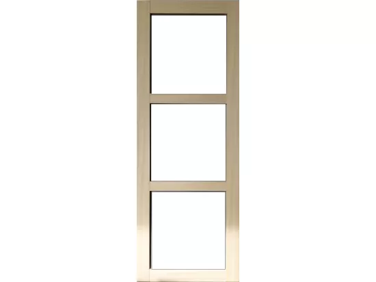 Porte Coulissante Bois Ayous Vitrage Transparent H204 Xll83 + Rail Alu Gd Menuiseries