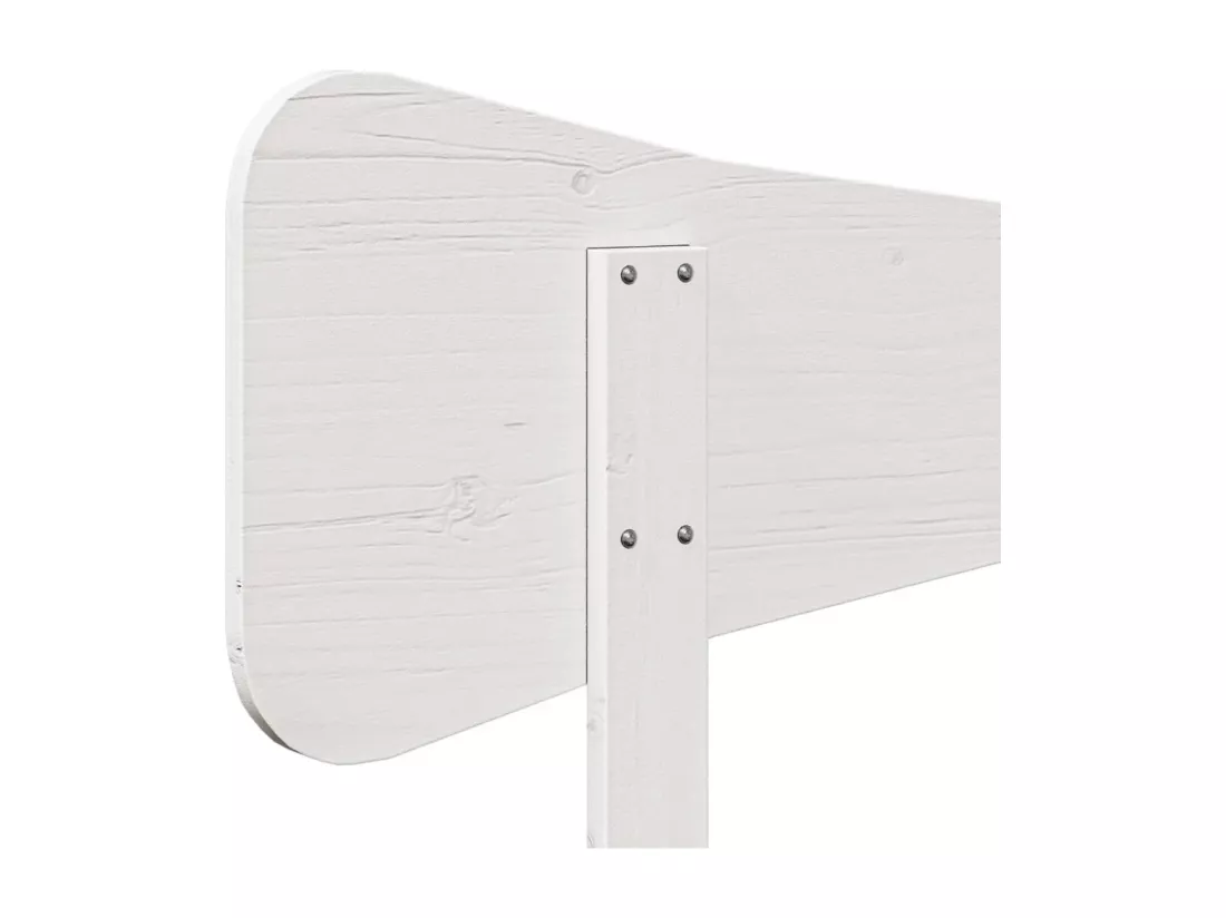 Tête de lit blanc 160 cm bois massif de pin
