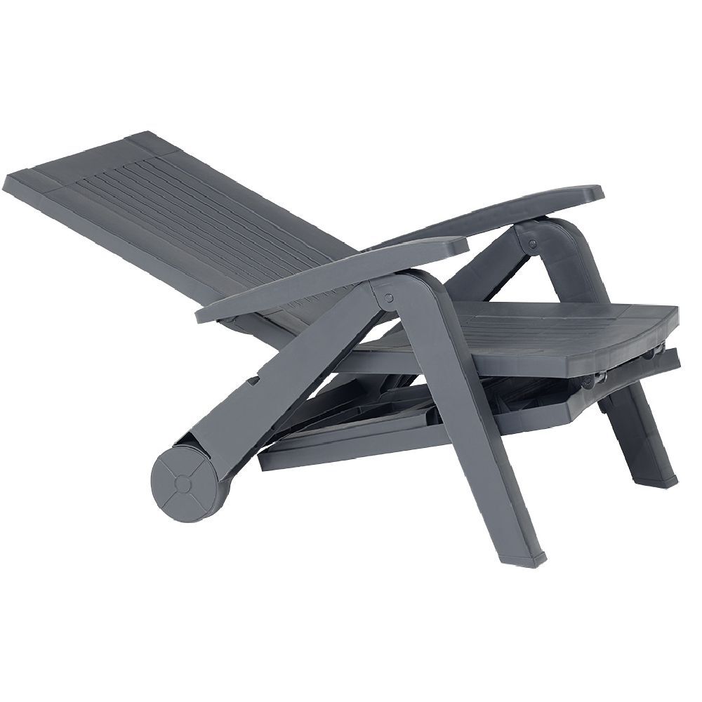 Bain de soleil Viva plastique gris 190x72xH38cm