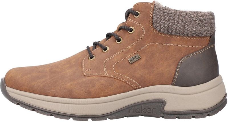 Rieker - Casual Enkelhoge Laarzen - Bruin - Synthetisch Leer - Vetersluiting