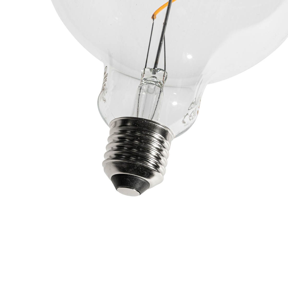 Set van 5 E27 dimbare LED lampen spiraal filament G125 4W 270 lm 2200K