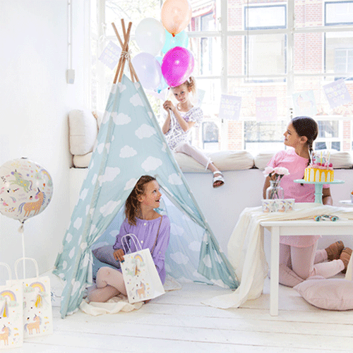 Bordjes eenhoorns en regenbogen - 8st