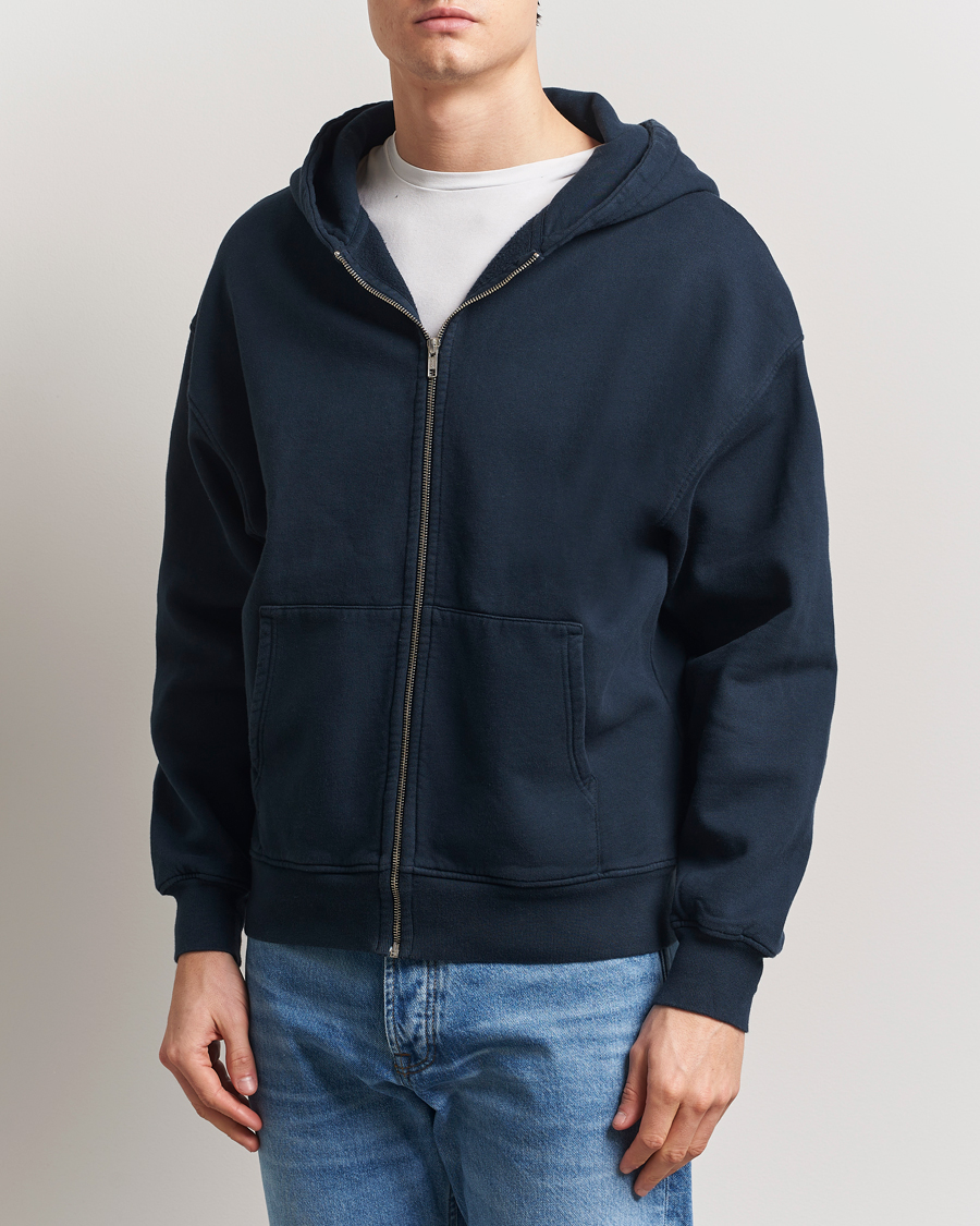 Colorful Standard Classic Organic Full Zip Hoodie Navy Blue