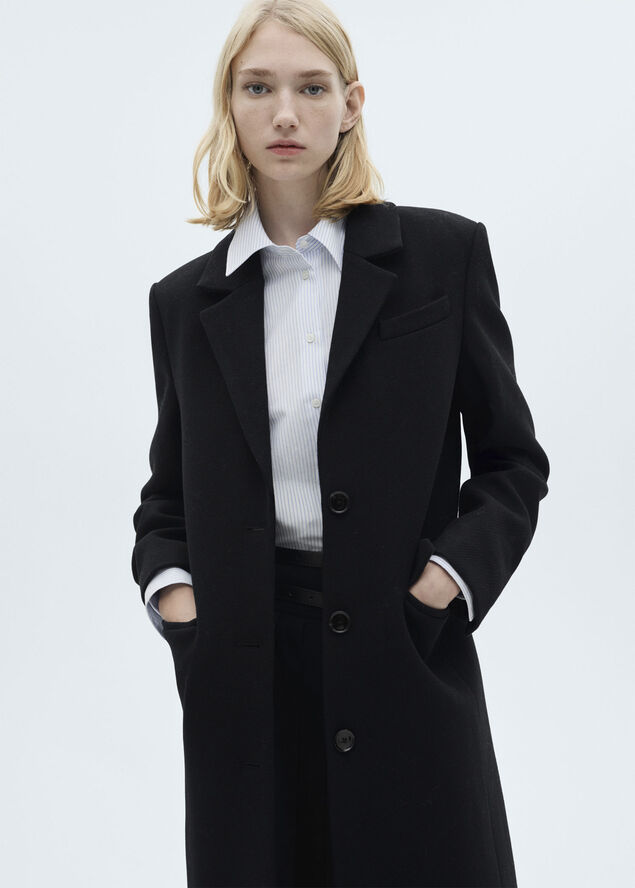 MANGO COAT. -- LIPSTICK Black