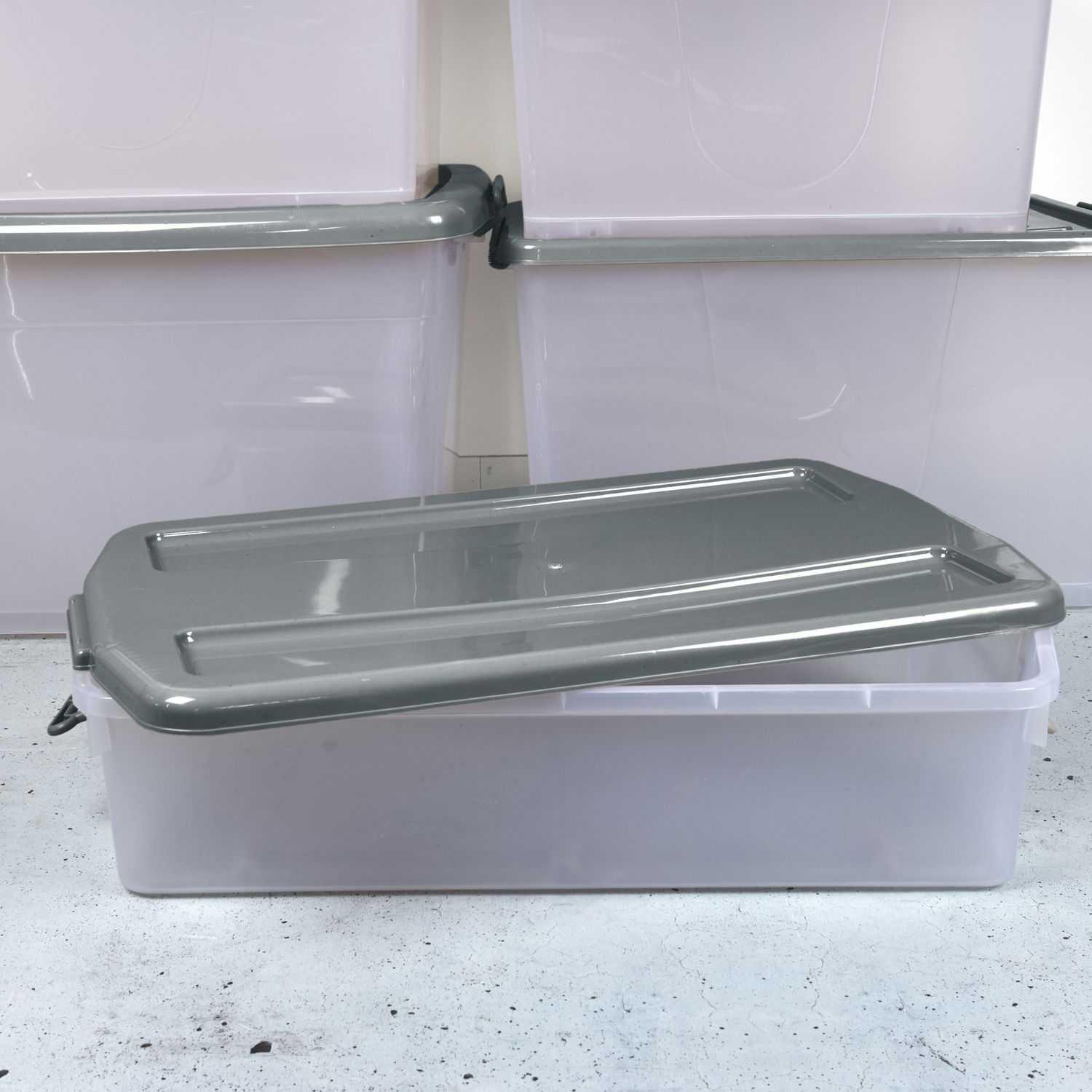 BOITE RANGEMENT PLASTIQUE DESSOUS LIT 45L