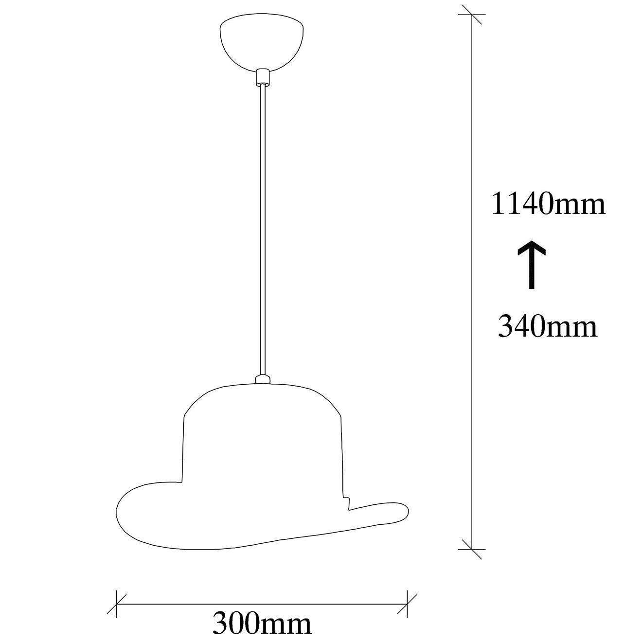 Opviq Suspension Sivani noire - D.30x114 cm