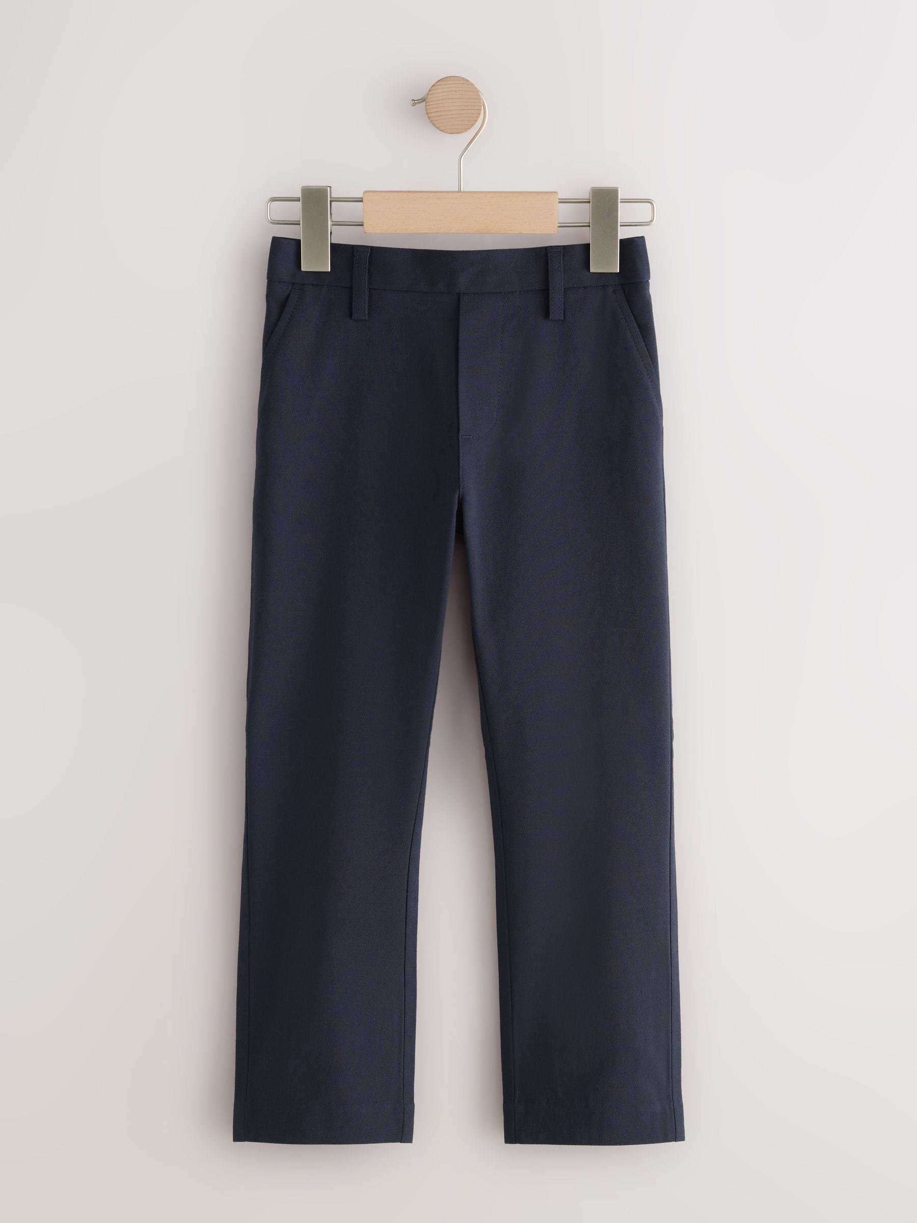 Marineblauw - Formele skinny schoolbroeken met stretchy elastische tailleband (3-17jr)