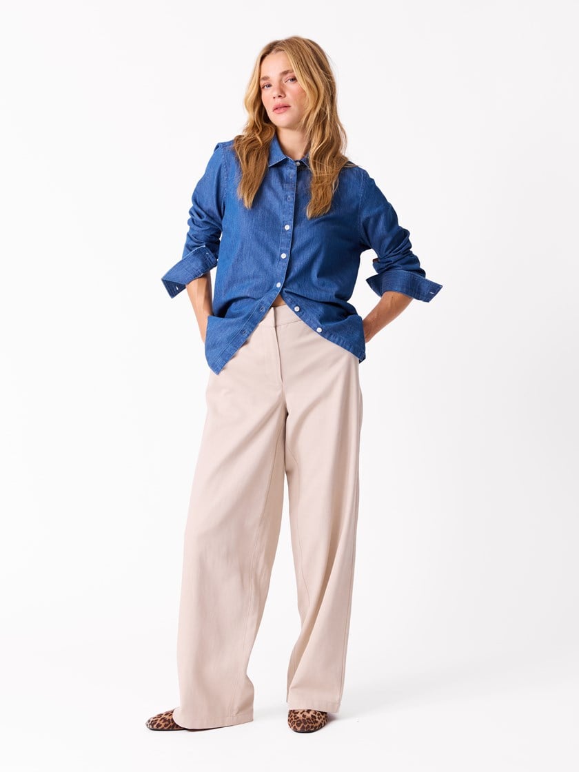 JP Basic denimskjorte Faded Denim
