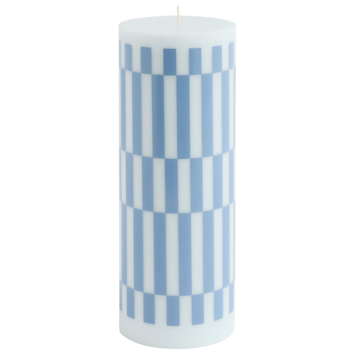 Column lys large, light blue/dusty blue check