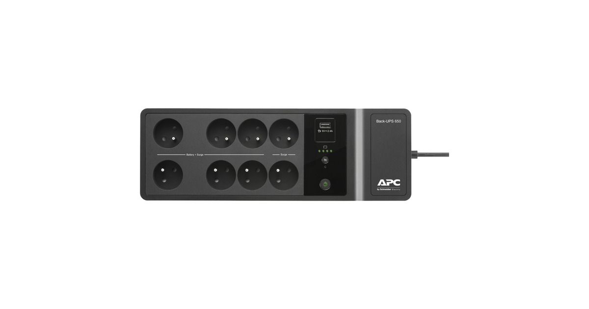 APCBack-UPS BE650G2-FR - Noodstroom ups  (Zwart, 650VA)