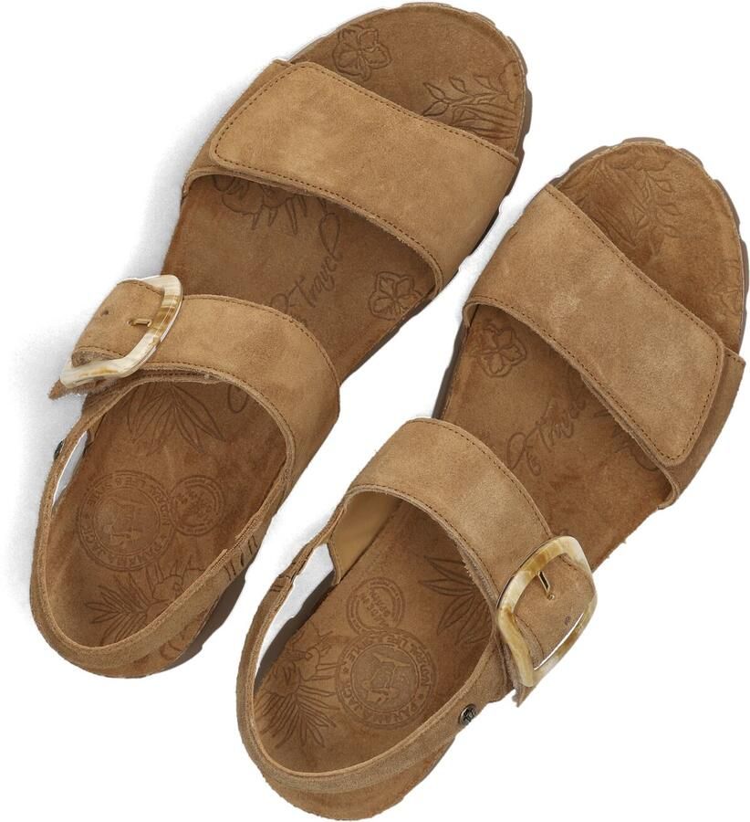 Panama Jack Sara B1 Cuero Bark Sandalen Beige Suede Dames Beige