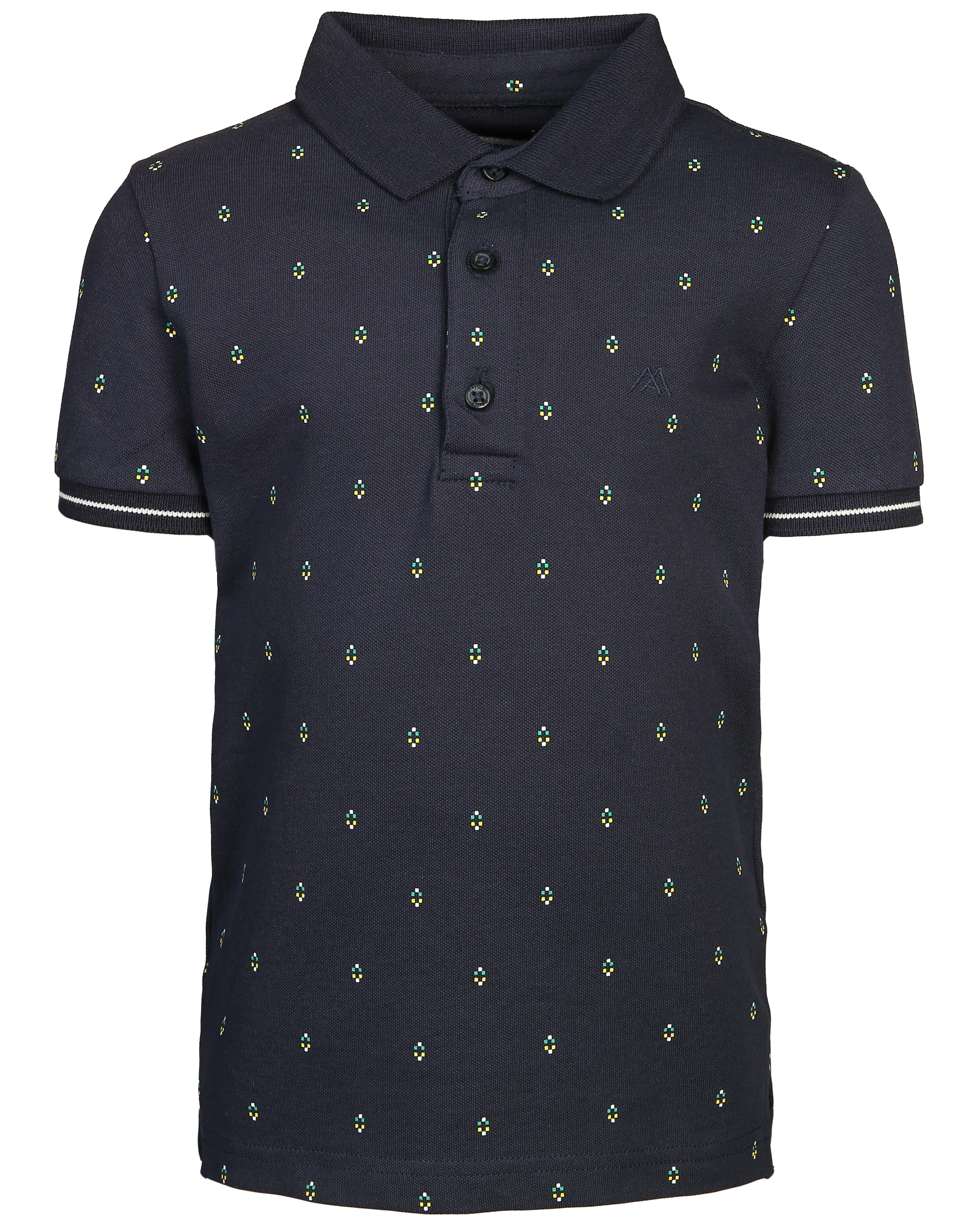 Poloshirt kurz PATTERN in dunkelblau