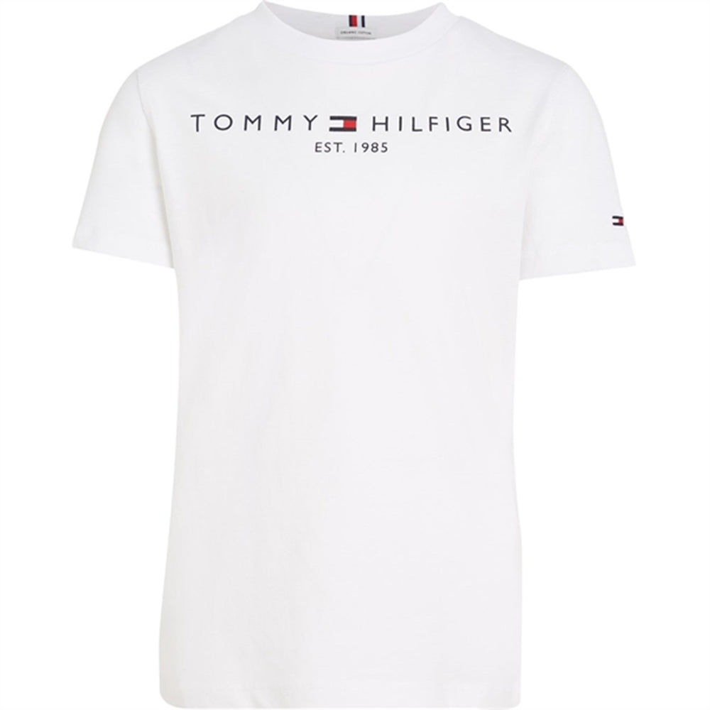 Essential T-shirt White - Tommy Hilfiger → Luksusbaby.dk