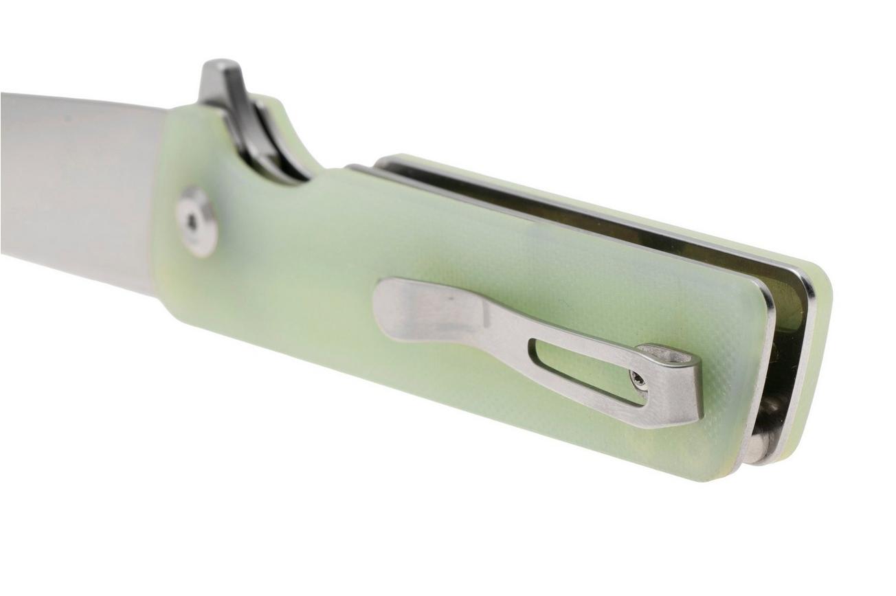 Tenable Knives Anomaly T2038A4 Stonewashed Nitro-V, Jade G10, zakmes, Pinkerton Knives design