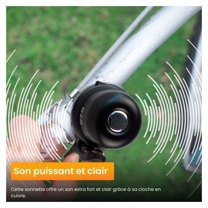 Sonnette R2B Compatible avec Apple AirTag Traceur GPS pour Vélo Noir