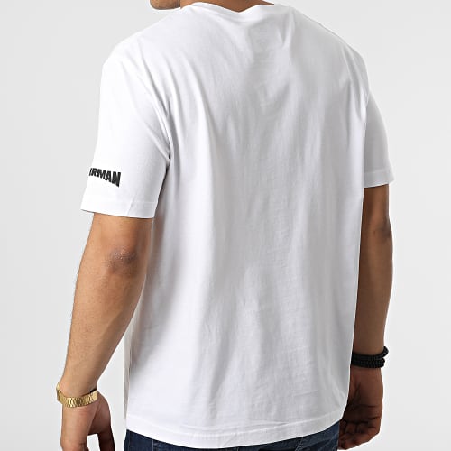 Tee Shirt Oversize Large Chest Logo Blanc Noir