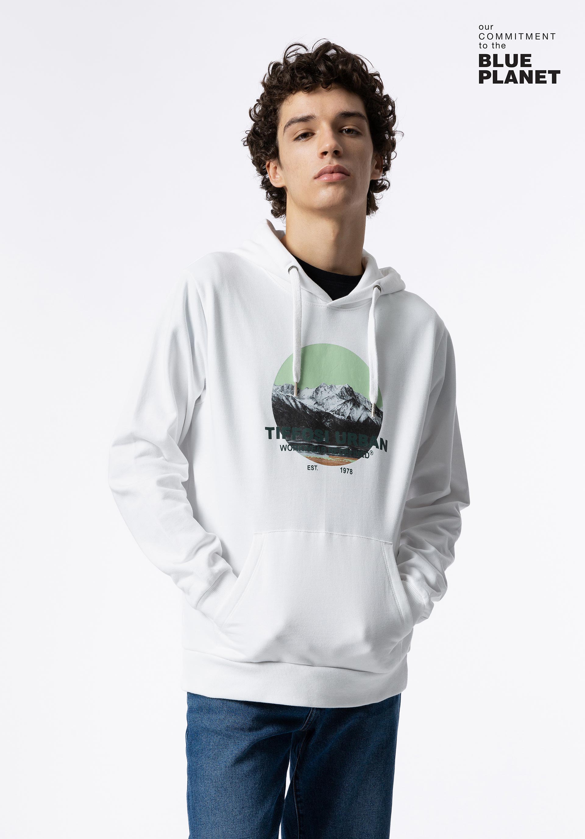 Hoodie com Estampado Frontal