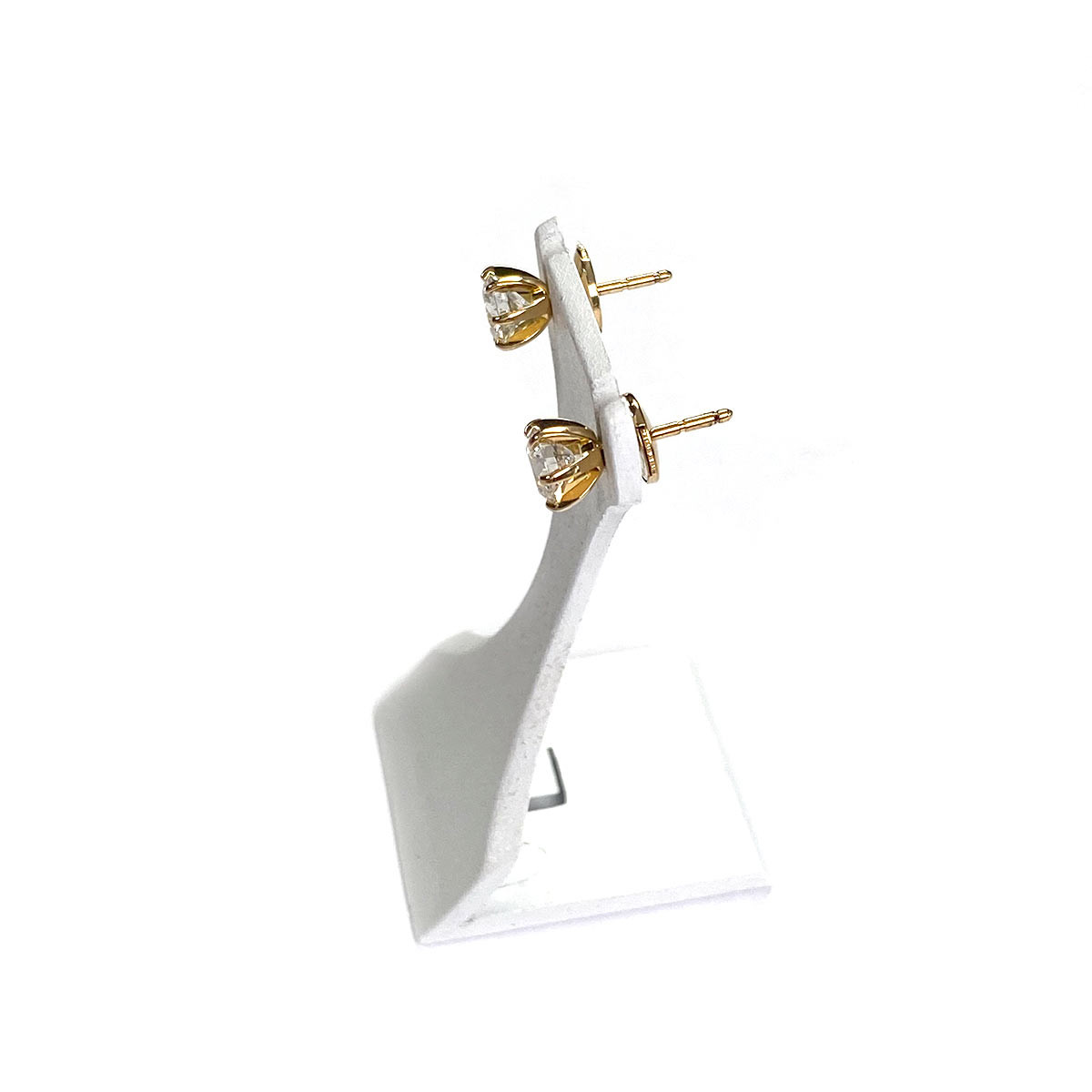 Boucles d'oreilles d'occasion or 750 jaune diamant