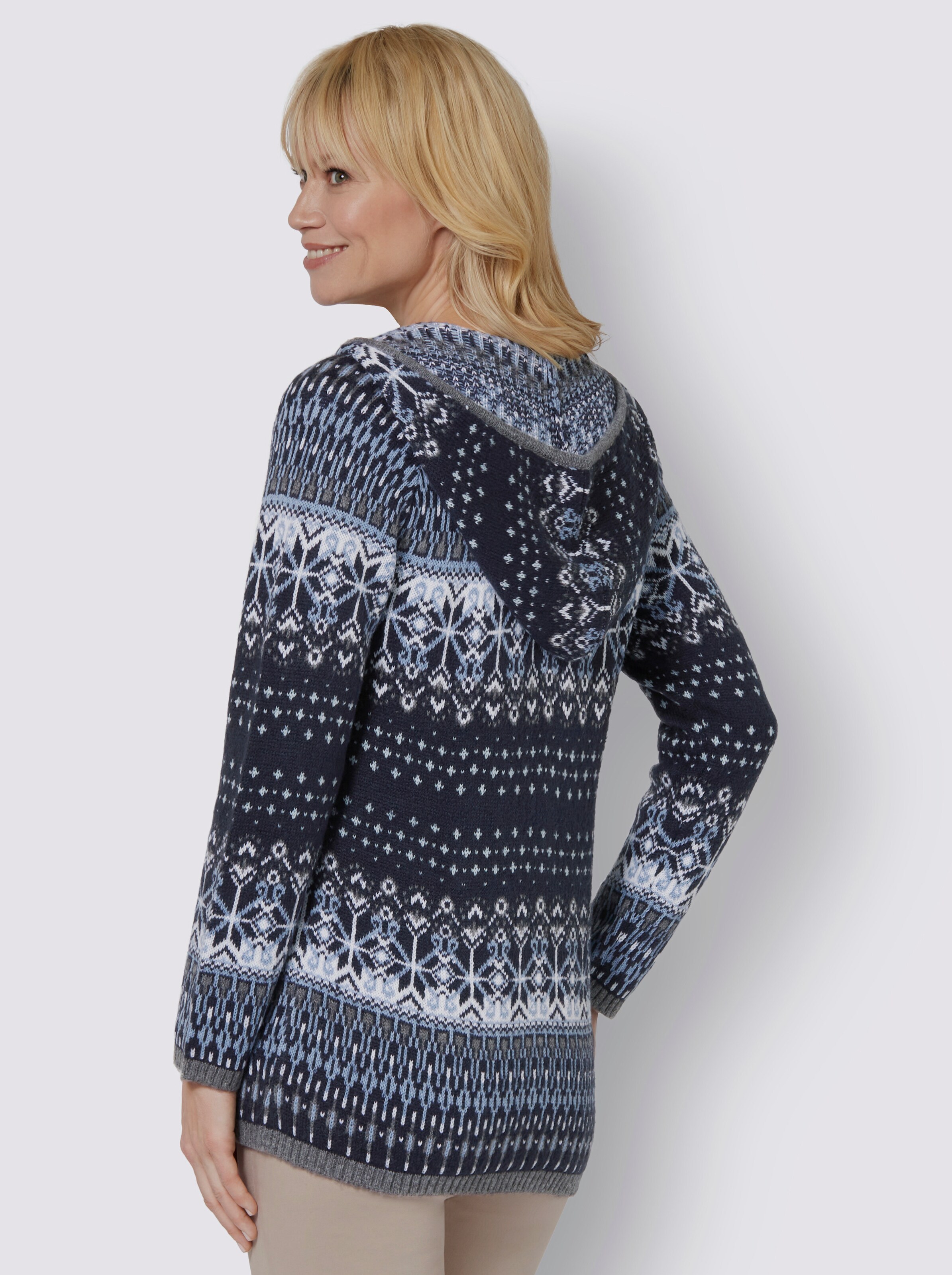 Kapuzenstrickjacke